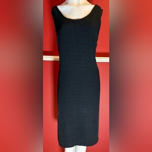 Laura black midi dress